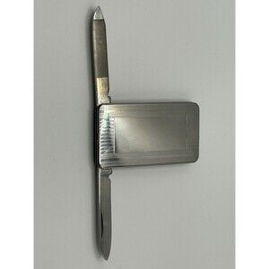 Vintage Anvil Stainless Steel Mini Pocket Knife Money Clip Combo
